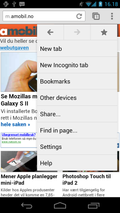 Google Chrome for Android lar deg opprette